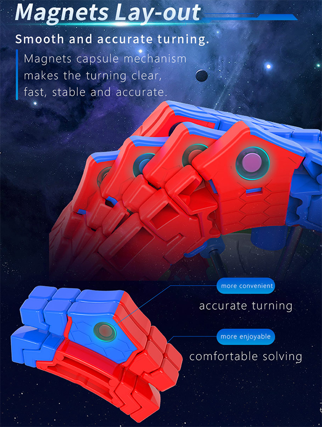 DianSheng Galaxy Teraminx M Magnetic Speed Cube